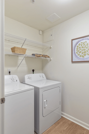 In-unit full-size washer and dryer for convenience